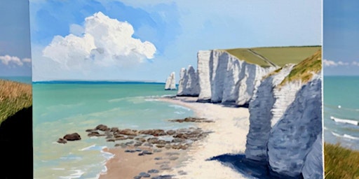 Image principale de Cliff side Canvas: Painting the Breathtaking White Cliffs of Dover