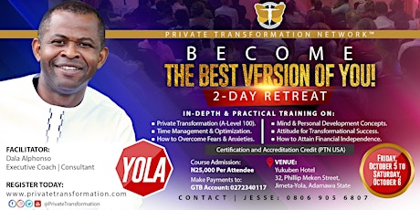 Become The Best Version Of You Retreat (Yola) primary image