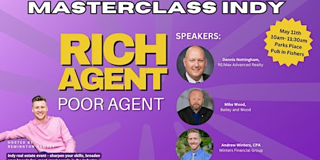 Masterclass Indy - Rich Agent Poor Agent primary image