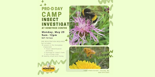 Insect Investigators! Pro-D Day Camp primary image