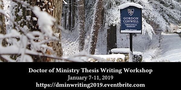 Doctor of Ministry Thesis Writing Workshop 2019