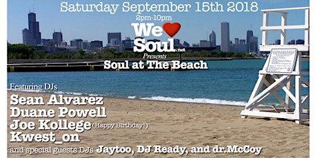 Sat Sept 15: We Love Soul presents Soul at The Beach