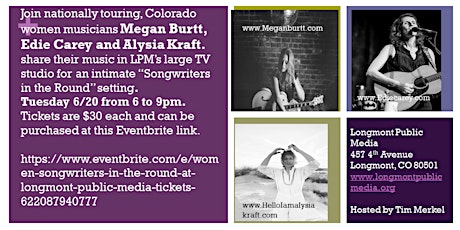 Women Songwriters in the Round at Longmont Public Media