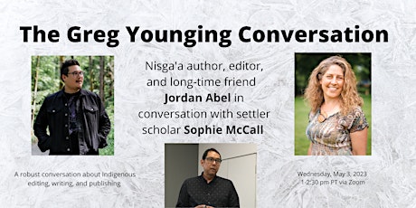 Imagem principal do evento The Greg Younging Conversation featuring Jordan Abel