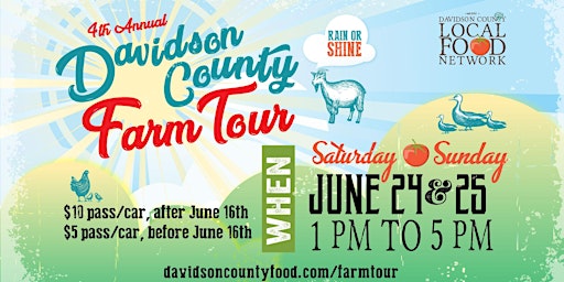 4th  Annual Davidson County Farm Tour primary image