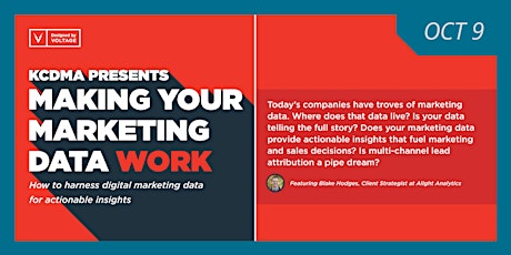 KCDMA Presents Blake Hodges: Making Your Marketing Data Work!  primary image