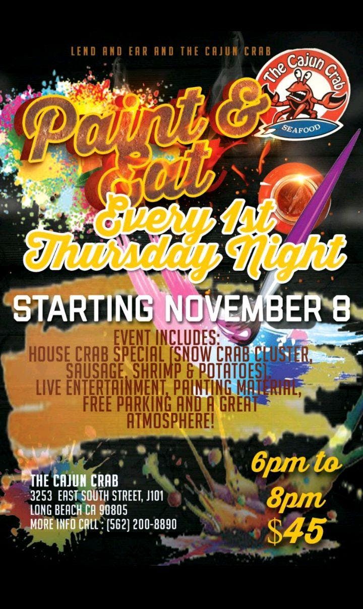 Paint Eat Every 1st Thursday Night 9 Nov 2018 Paint Eat Every 1st Thursday Night