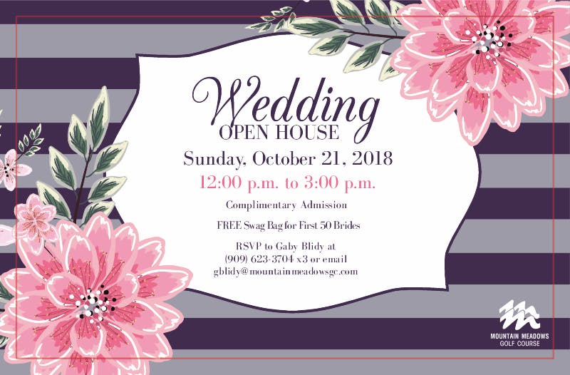 Wedding Open House 21 Oct 2018 Wedding Open House
