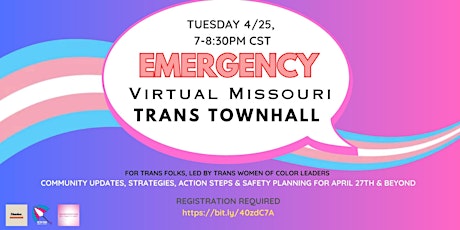 Emergency Virtual Trans Townhall primary image