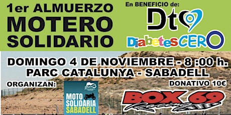 Imagen principal de 1 Almuerzo Motero en Sabadell a beneficio de DiabetesCERO 
