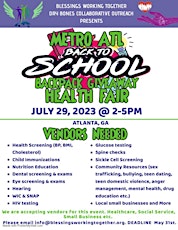 Metro ATL Back2School Backpack Giveaway Health Fair