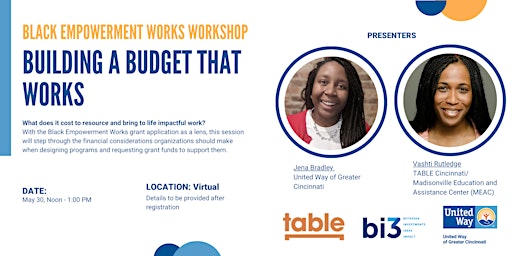 Image principale de BEW Grant Workshop: Building a Budget That Works