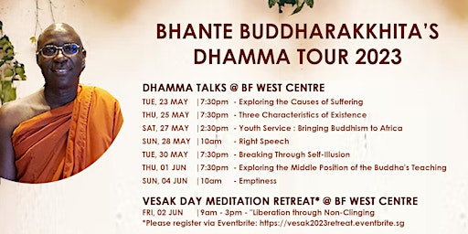 Vesak Day Meditation Retreat  with Bhante Buddharakkhita primary image