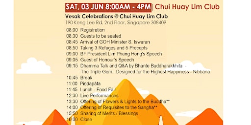 Vesak 2023 Celebrations @ Chui Huay Lim Club