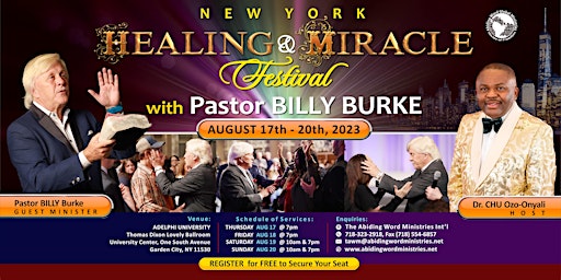 New York HEALING & MIRACLE Festival with Pastor Billy Burke