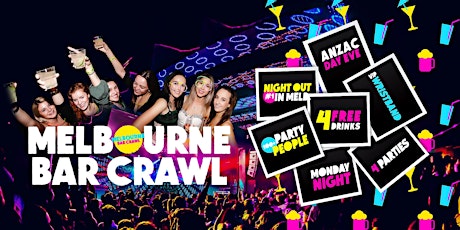 Melbourne Bar Crawl (Monday Night) Anzac Day Eve primary image