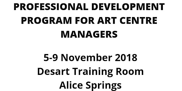 Professional Development Program for Art Centre Managers