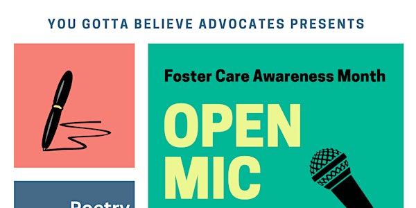 YGB Foster Care Awareness Month Open Mic Event