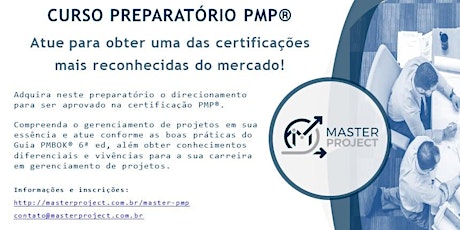 Imagem principal do evento CURSO PREPARATÓRIO MASTER PMP® - São Paulo