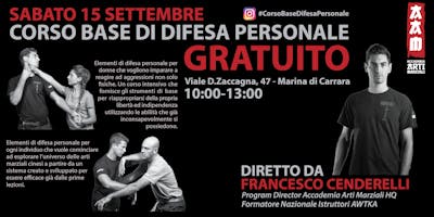 Corso di Difesa Personale Gratuito 22 Settembre Corso di Difesa Personale Gratuito 22 Settembre