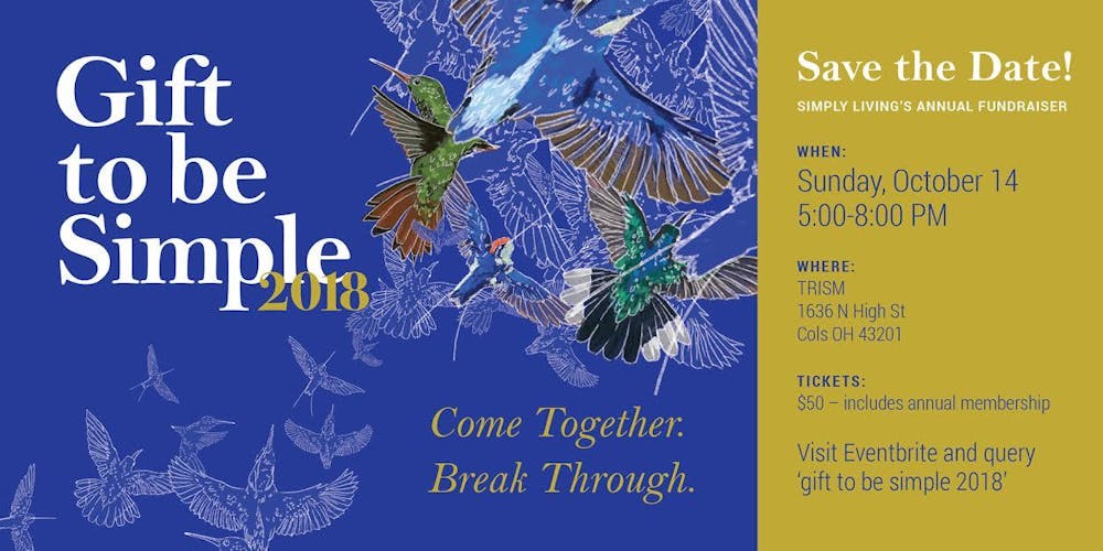 simply living gift to be simple 2018 theme come together break