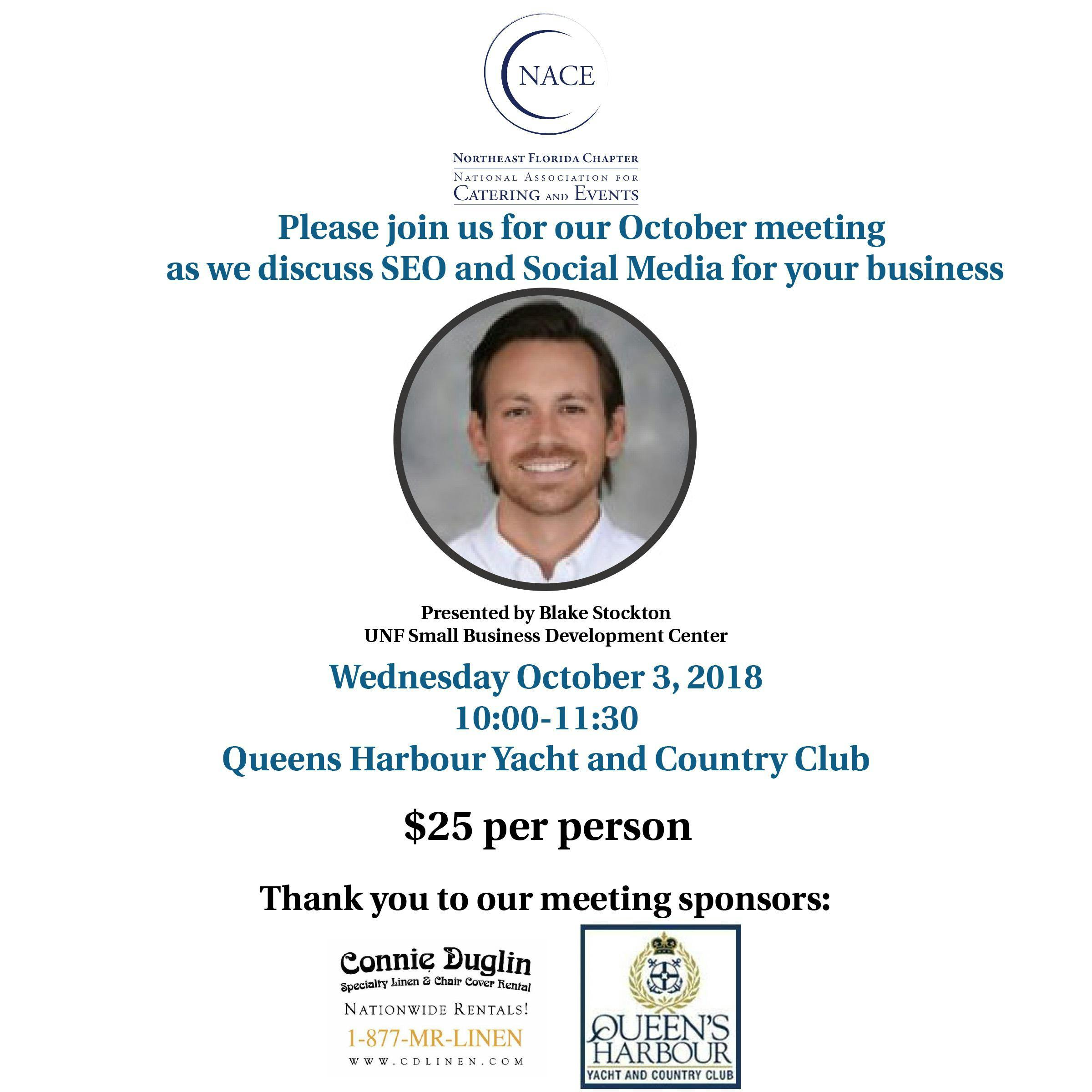 Nace October Meeting Social Media Your Business 3 Oct 2018 Nace October Meeting Social Media Your Business