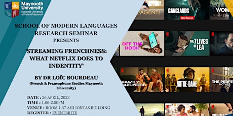 Dr Loïc Bourdeau: Streaming Frenchness: 'What Netflix Does to Identity' primary image