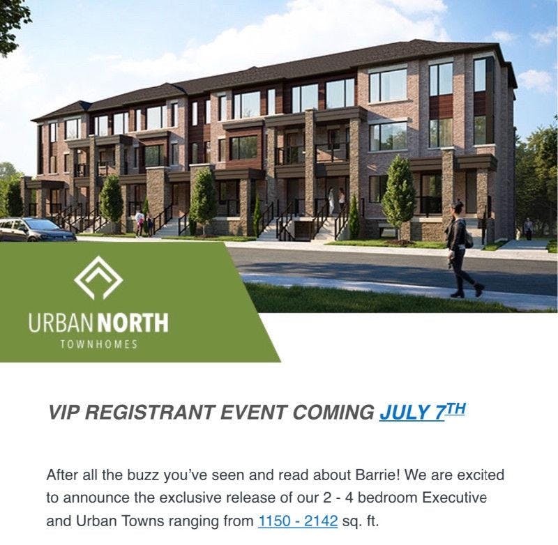 LAST CHANCE TO BEAT THE CROWDS-Early Release New Construction Towns, Barrie