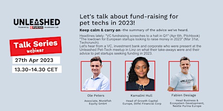 Hauptbild für Let's talk about fund-raising for pet techs in 2023.