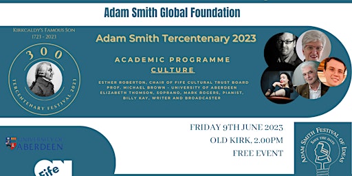 ADAM SMITH - ACADEMIC PROGRAMME - CULTURE OLD KIRK, KIRKCALDY primary image