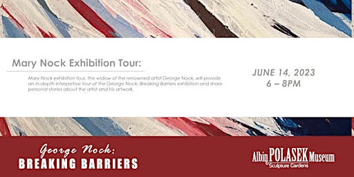 Image principale de Mary Nock tour of  George Nock: Breaking Barriers exhibition