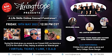 Living Hope Life Skills Concert & Fundraiser primary image