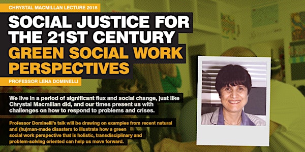 Chrystal Macmillan Lecture: Professor Lena Dominelli
