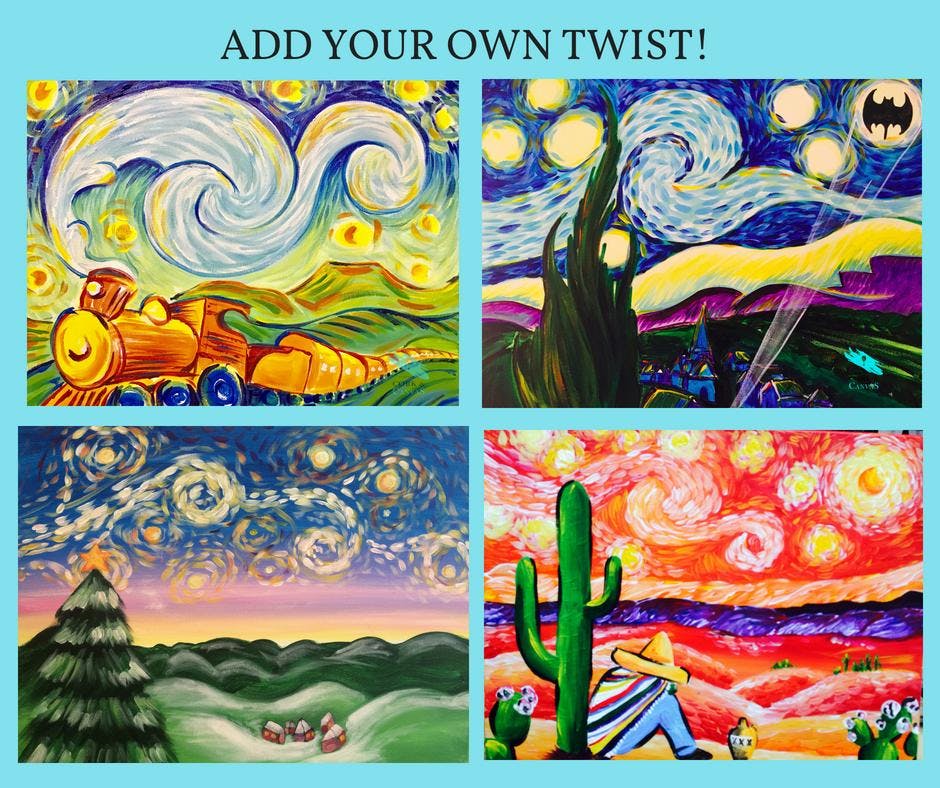 Starry Night W A Twist 3hr Paint Sip Byo Food Drink 30