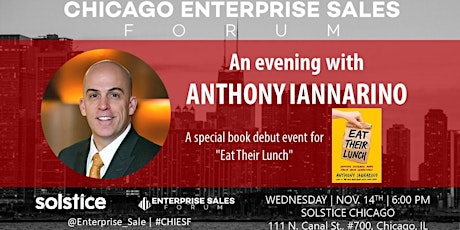 An evening with Anthony Iannarino, a special book debut event for "Eat Their Lunch" primary image