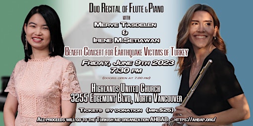 Flute and Piano Recital Fundraiser for Earthquake Relief primary image