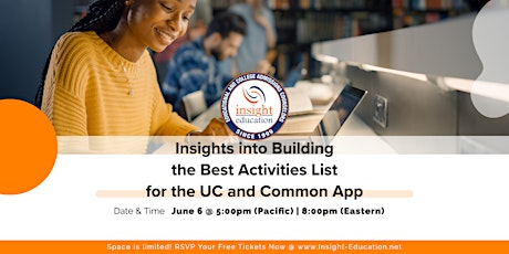 Image principale de Insights to Building the Best Activities List for the UC and Common App