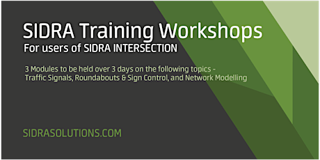 SIDRA Training Workshops | Sydney, 31 Oct -2 Nov 2023 primary image
