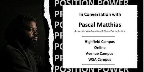 Imagen principal de In Conversation with Pascal Matthias - Online