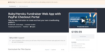 Create your own crowdfunding platform on Heroku integrated with PayPal