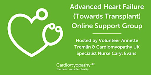 Primaire afbeelding van Advanced Heart Failure (Towards Transplant) Online  Support Group