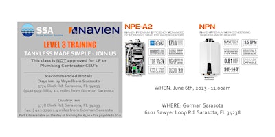 June 6 - Navien Tankless Water Heater Training L3 primary image