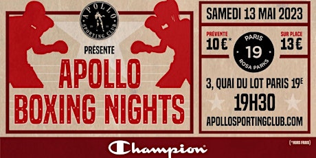 Image principale de Apollo Boxing Nights Paris 19 - 13/05/2023
