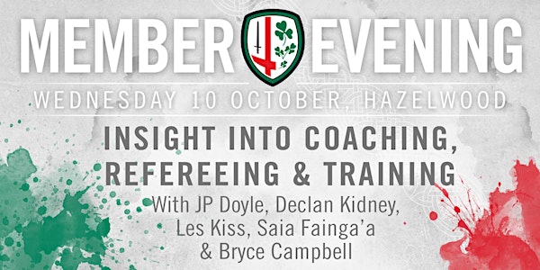 Members Evening - Insight into coaching, refereeing & training