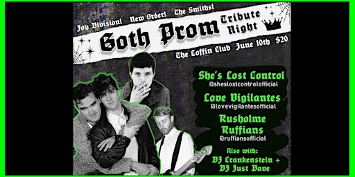 Imagen principal de GOTH PROM : 80s Tribute night:  Joy Division, New Order, The Smiths