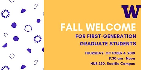 Fall Welcome for UW First-Generation Graduate Students primary image