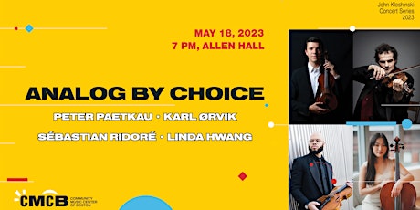 Imagem principal do evento John Kleshinski Concert Series Presents Analog by Choice