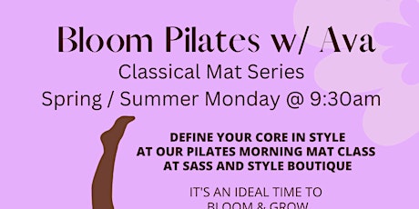 Mid Morning Mat Pilates @ Sass and Style Boutique