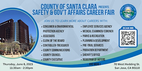 County of Santa Clara: Safety & Government Affairs Career Fair