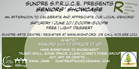 Sundre S.P.R.U.C.E. presents "Seniors' Showcase"